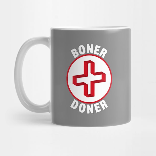 Boner Doner - Funny Trending Gift - White Lettering & Multi Color Design by RKP'sTees